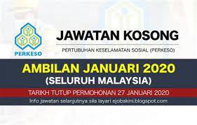 Jawatan kosong di pertubuhan keselamatan sosial (perkeso. Perkeso Jawatan Kosong 2018 Jawatan Kosong Di Perkeso Telah Pun Dibuka Kepada Rakyat Malaysia Yang Berumur Tidak Kurang Daripada 18 Ta Teffxizsa