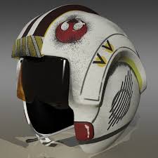 3d Model Luke X Wing Pilot Helmet Helmet 3d Model Pilot