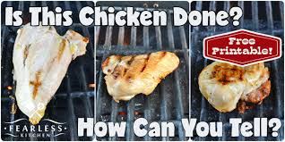 What temperature is grilled chicken done at. Is This Chicken Done My Fearless Kitchen