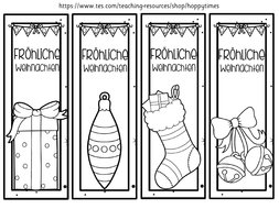 Here we present 10 free printable christmas ornament coloring pages. 16 Merry Christmas Bookmarks German Teaching Resources