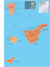 Está situada entre los paralelos 28 y 29 n y los meridianos 16 y 17 o, ligeramente al norte del trópico de cáncer, y ocupa una posición central entre. Municipalities Tenerife Map From Spain Wall Maps
