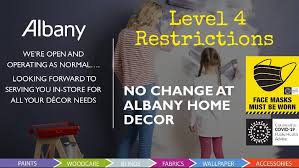 Have a look at the permissions and restrictions: Level 4 Restrictions As An Essential Albany Home Decor Monaghan Facebook