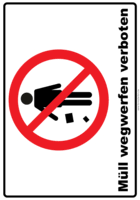 Verbotszeichen text und symbol nach wunsch. Verbotsschild Mull Wegwerfen Verboten Pdf Vorlage Zum Ausdrucken
