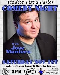 🚨🚨 SAVE THE DATE 🚨🚨 2nd Best Comedy returns to Windsor Pizza Parlor,  bringing top club comics right here to Loves Park! Our November 1st  headliner is Jose Montero! Jose, a Latin