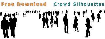 4 People Crowd Silhouettes For Architectural Illustration Free Download Tonytextures Com People Crowd Silhouette Crowd