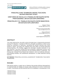 Teamwork is the key to any successful project and disagreements are a part of office life. Pdf Principals And Teamwork Among Teachers An Exploratory Study