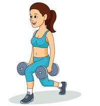Strength Training Person Lifting Weights Clipart