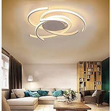 Whether you want to soften the colors in your kitchen, or use directional light to display art pieces in your living room, lighting. Led Modern Ceiling Lighting Flower Shape Design Living Room Light Metal Ceiling Lamp Bedroom Fixtures Dimmable Dining Kitchen Ceiling Flush Mount Hanging Lamps Acrylic Shade With Remote Control Lights Amazon Com