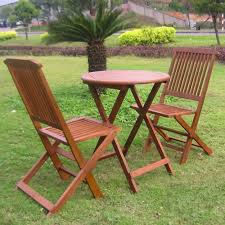Outdoor Bistro Set Dining Furniture Round Table Chairs Patio Wood 3pcs Garden Bistro Patio Set Bistro Set Outdoor Bistro Set