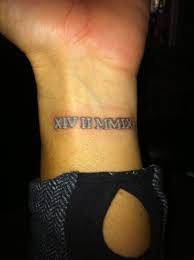 Maybe you would like to learn more about one of these? White Tattoo With Gray Outline My Son S Bday In Roman Numerals 3 Faith Tattoo On Wrist White Ink Tattoo Tattoo Lettering