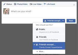 Acquaintances are people you might want to share less with on facebook. Using Facebook Privacy Controls On Your Friends List Cinchshare