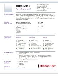 accounting assistant resume template 2017 