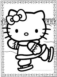 Each printable highlights a word that starts. Hello Kitty Christmas Coloring Pages Part 1