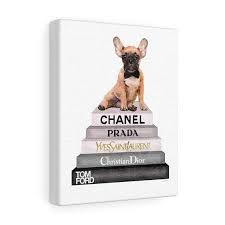 Canvas Frenchie Fawn French Bulldog Books Illustration Etsy Canvas Fawn French Bulldog Gallery Wrap Canvas