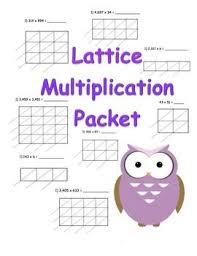 lattice multiplication packet 90 pages 2x1 3x1 4x1 2x2 3x2 4x2 3x3 4x3 4x4 lattice multiplication multiplication teaching multiplication pinterest