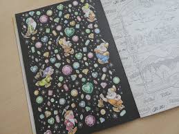 完成 七人の小人と宝石のページが塗りあがりました 塗り絵セレクションより 塗り絵日記 塗り絵 ディズニーの塗り絵 大人の塗り絵