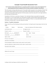 Declaration form under the international health regulations (ihr 2005) and the egyptian quarantine law, this public health declaration form is a mandatory document and aims to protect your health. Https Carpha Org Portals 0 Documents Ebola Example Travel Health Declaration Form Pdf