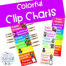 colorful clip charts