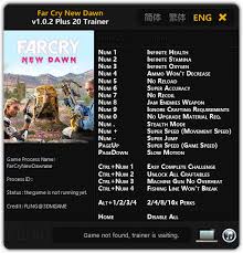 😀 the codes are listed below… table of contents far cry 4 pc codes far cry 4 … Far Cry New Dawn Trainer 20 V1 0 2 Fling Download Gtrainers