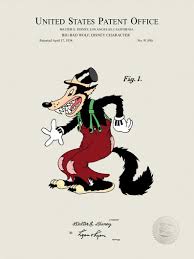 1934 Big Bad Wolf Patent Print Disney S 3 Little Pigs Etsy Big Bad Wolf Disney Art Little Pigs