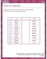 Match The Opposites Free English Worksheet For Kids English Worksheets For Kids Free English Worksheets Opposite Words