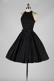 Vintage 1950 S Suzy Perette Black Halter Dress 1stdibs Com Black Halter Dress Fashion Beautiful Dresses