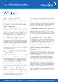 Warfarin Fact Sheet Sep 15 By Eve Knight Issuu