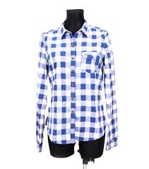 Details About Hollister Womens Shirt Tailored Checks Blue L