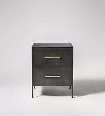 Tech integration charge electronics while hiding unsightly cords with a nightstand charging station. Stepney Industrial Bedside Table In Gunmetal Swoon