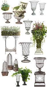 French Inspired Outdoor Wire Planters French Country Garden French Garden Planters