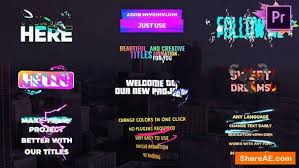 20 free animation logo intro for adobe after effects 162.1k views | 25 comments; Videohive Creative Colorful Titles Premiere Pro Mogrt Free After Effects Templates After Effects Intro Template Shareae