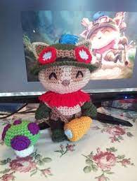 Teemo From League Of Legends 10 5 Tall Free Amigurumi Crochet Pattern Here Http Agamerofsorts Com Portfolio League Of Legends Crafty Art Dolls Handmade