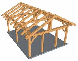 18x24 King Post Plan Timber Frame Hq Timber Frame Pavilion Timber Frame Plans Timber Frame