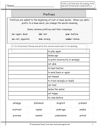 Prefixeswritemeaningsfromchoices Jpg 1275 1650 Suffixes Worksheets 2nd Grade Worksheets Prefix Worksheet