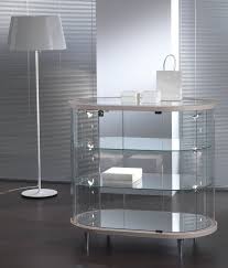 Ovale Thekenvitrine Aus Gebogenem Bruchfestem Sicherheitsglas Vitrine Glasvitrine Regal