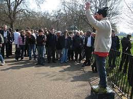 I visited the famous speaker's corner in hyde park in london. Speaker S Corner Hyde Park London Anyone Can Bring A Soapbox Or Whatever They Wish To Stand On And Speak Freely It Hyde Park London London London Places