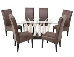 The right materials from a glass dining table that's modern and easy to clean to a sturdy wood kitchen table with bench that adds rustic flair, the right choice is the one. Sdf003 Tusk Dining Room Set Furniture Liquidation Warehouse
