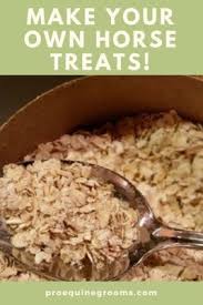 2 handfuls oatmeal, plain 3 teaspoons peanut butter 1/2 cup applesauce preheat oven to 350 degrees. Pro Equine Grooms Homemade Horse Treats