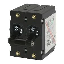 Blue Sea Ac Circuit Breaker A Series Toggle Switch Double Pole 30a Black Ac Circuit Breakers Action Camera Mount