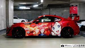 痛車 痛単車 カスタムバイク紹介 秋葉原udx駐車場ブログ 秋葉原udx駐車場 痛車snap no 4175 syouさん 千葉県 lamunation 紅星陽菜仕様 toyota 86 86 トヨタ 車 カスタムバイク