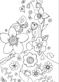 Spring flowers coloring pages momjunction. Free Printable Spring Flowers Coloring Pages Coloring Home