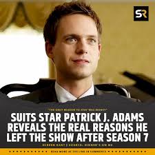 ICYMI: Patrick J. Adams talks about why he left the legal drama series,  read more. 👇