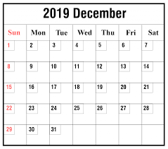 Print December 2019 Calendar Calendar Printables Monthly Calendar Printable 2019 Calendar