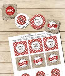 Printable Bbq Party Tags Couples Baby Shower By Urbanfrontiers Baby Shower Bbq Bbq Baby Shower Invitations Couples Baby Showers