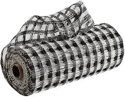 Mat is 1/8 smooth fleece with white edge bounding. Black White Buffalo Plaid Deco Mesh 10 X 10 Yards Christmas Tree Ribbon Wreath Walmart Com Walmart Com
