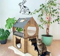 Wooden Cat Castle - Etsy New Zealand