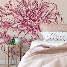 Photo chambre et papier peint sur deco.fr. Papier Peint Photo Illustration De Fleur Wall Art Fr