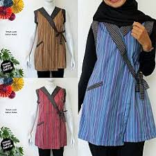 Berikut contoh perpaduan warna baju ungu dan hijab modis modern. Model Seragam Baju Lurik