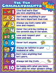 Ten Commandments Chart In Kid Words Would Need To Be