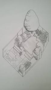 Axonometric Drawing Of A Small Town Garden Perfect Way To Bring Your Garden Dreams And Ideas To Life Axonometric Drawing Japanese Garden Drawings